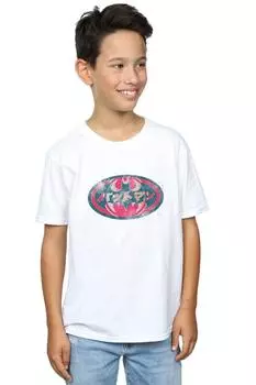 Красная футболка с логотипом Бэтмена DC Comics, белый