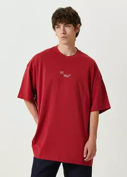 Красная футболка с логотипом Off-White