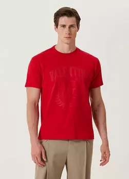 Красная футболка с логотипом Valentino