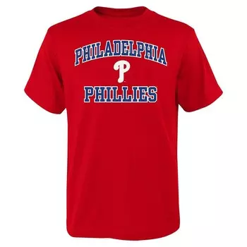 Красная футболка с логотипом Youth Fanatics Philadelphia Phillies Heart & Soul Outerstuff, цвет Phl Red