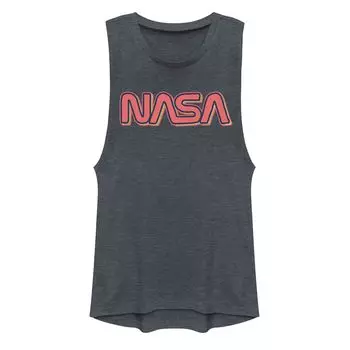 Красная футболка с мускулистым логотипом NASA в стиле ретро для юниоров Licensed Character