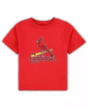 Красная футболка с основным логотипом команды St. Louis Cardinals для мальчиков и девочек для младенцев Outerstuff, красный