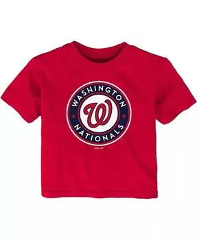 Красная футболка с основным логотипом сборной Вашингтона для мальчиков и девочек для младенцев Outerstuff, красный