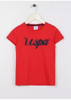 Красная футболка с принтом для мальчиков RAINIY023 U.S. Polo Assn., красный