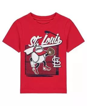 Красная футболка St. Louis Cardinals On the Fence для мальчиков и девочек для малышей Outerstuff, красный