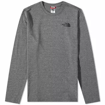 Красная футболка The North Face с длинными рукавами