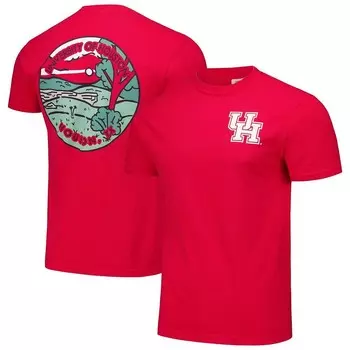 Красная футболка унисекс Houston Cougars Scenic Comfort Colors Image One, цвет Hou Red
