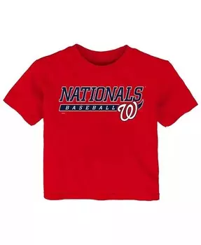Красная футболка Washington Nationals для мальчиков и девочек «Возьми на себя инициативу» Outerstuff, красный