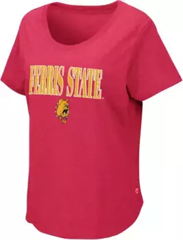 Красная футболка женской команды Ferris State Bulldogs Colosseum