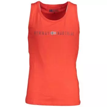 Красная хлопковая футболка Geographical Norway