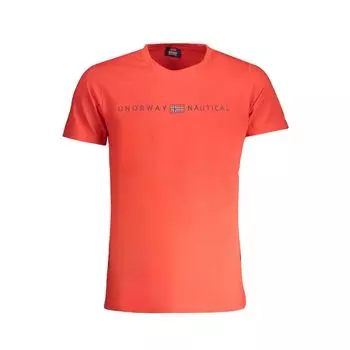 Красная хлопковая футболка Geographical Norway