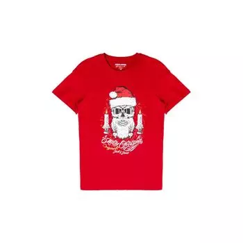 Красная хлопковая футболка Jack & Jones