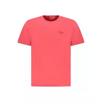 Красная хлопковая футболка Pepe Jeans, красный