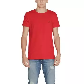 Красная хлопковая футболка Tommy Hilfiger