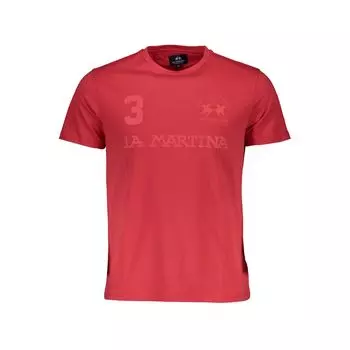 Красная хлопковая мужская футболка La Martina