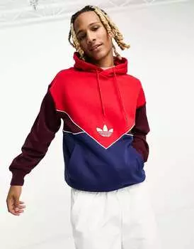 Красная худи adidas Originals Adicolor