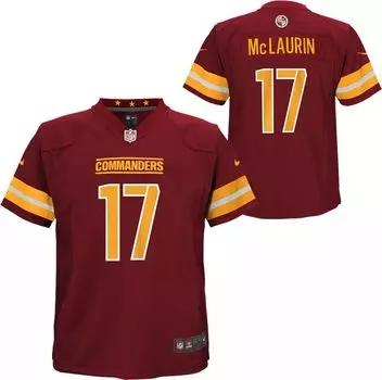 Красная игровая майка Nike Little Kids Washington Commanders Terry McLaurin № 17