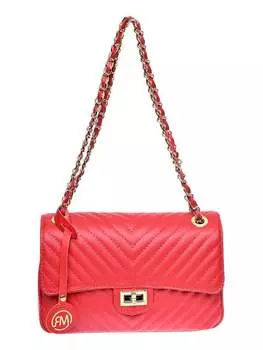 Красная кожаная сумка Roberta M, мультиколор