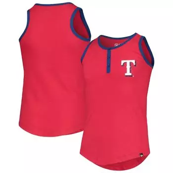 Красная майка Henley для девочек и молодежи New Era Texas Rangers New Era