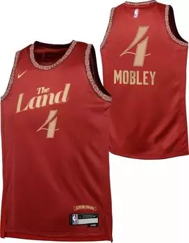 Красная майка Nike Youth 2023-24 City Edition Cleveland Cavaliers Evan Mobley #4
