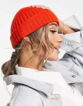 Красная мини-шапка-бини из полиэстера ASOS DESIGN