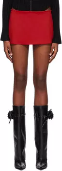 Красная мини-юбка микро Guizio