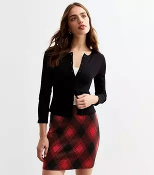 Красная мини-юбка-труба в клетку New Look, красный