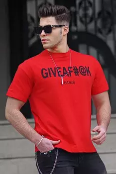 Красная мужская футболка 4969 MADMEXT