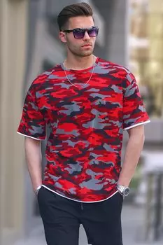 Красная мужская футболка 4983 MADMEXT