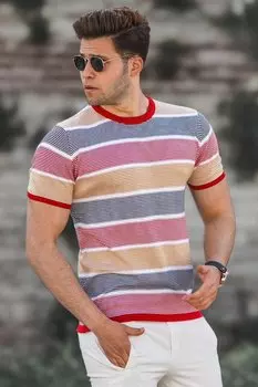 Красная мужская футболка 5121 MADMEXT