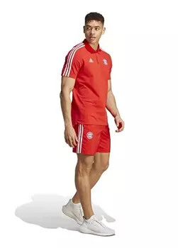 Красная мужская футболка-поло Adidas