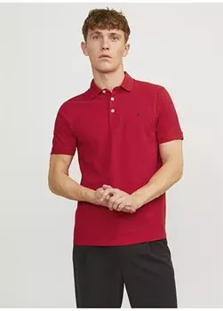 Красная мужская футболка-поло JJEPAULOS POLO SS NOOS Jack & Jones, красный
