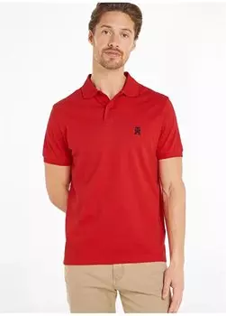Красная мужская футболка-поло MW0MW34783 Tommy Hilfiger, красный
