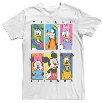 Красная мужская футболка с изображением Микки и друзей Disney's Licensed Character, белый