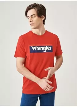Красная мужская футболка с круглым вырезом Wrangler