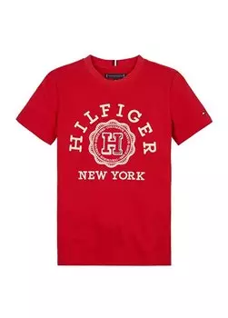 Красная мужская футболка с принтом MONOTYPE ARCH H SEAL TEE S/S Tommy Hilfiger, красный