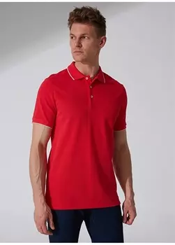 Красная мужская футболка с воротником-поло Beymen Business Priv