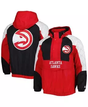 Красная мужская куртка atlanta hawks body check с капюшоном с капюшоном реглан и молнией до половины Starter, красный