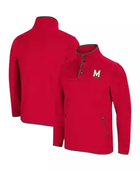 Красная мужская куртка-пуловер maryland terrapins rebound snap с застежкой-молнией Colosseum, красный