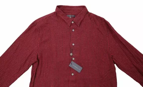 Красная мужская рубашка на пуговицах с длинным рукавом John Varvatos, красный