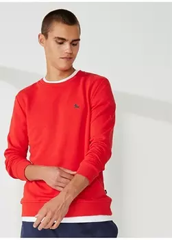 Красная мужская толстовка с круглым вырезом The Crow