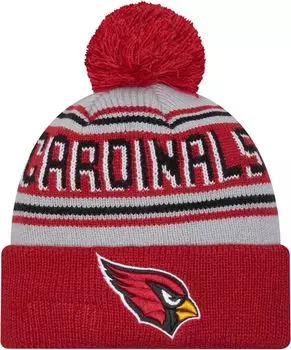 Красная мужская вязаная шапка New Era Arizona Cardinals