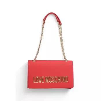 Красная полиэтиленовая сумка LOVE MOSCHINO