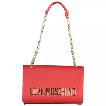 Красная полиэтиленовая сумка LOVE MOSCHINO