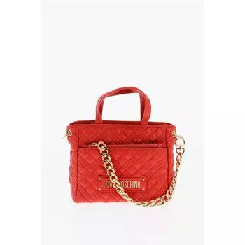 Красная полиэтиленовая сумка-тоут Moschino, Red