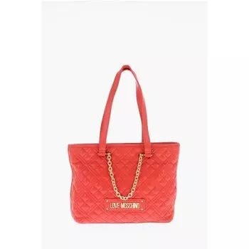 Красная полиэтиленовая сумка-тоут Moschino, Red