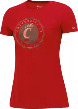 Красная промо-футболка Champion Cincinnati Bearcats среди женщин