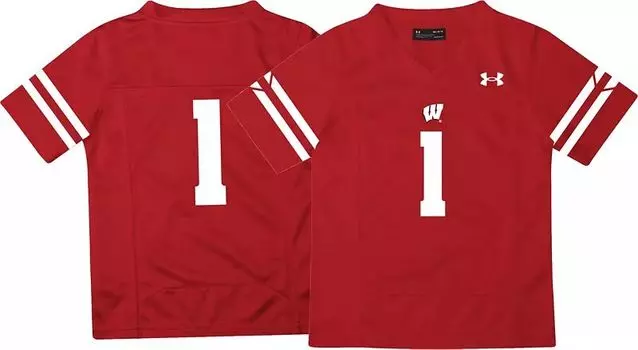Красная реплика футбольной майки Under Armour Infant Wisconsin Badgers