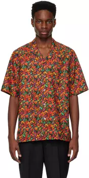 Красная рубашка с цветочным принтом \Сумерки\"" Paul Smith