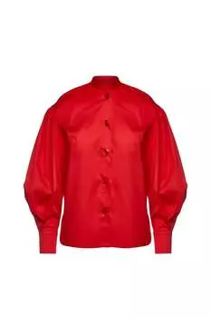 Красная рубашка с епископскими рукавами Conquista, красный